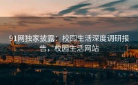 91网独家披露：校园生活深度调研报告，校园生活网站